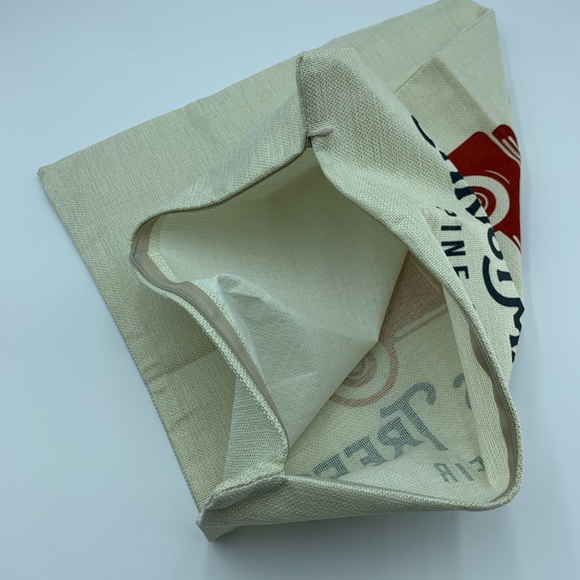 Decorative Pillowcase Burlap Tan Red Green Merry Christmas Holiday Truck Tree - Picture 6 of 6